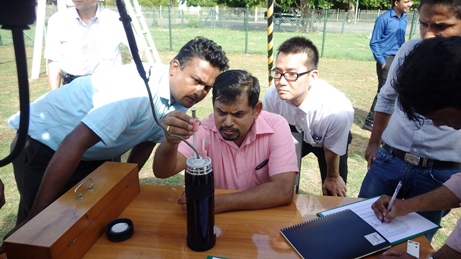 Thermometyer inspection at an observation site